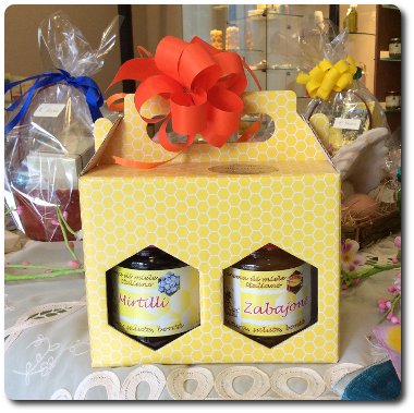 Confezione regalo con 2 barattoli di miele