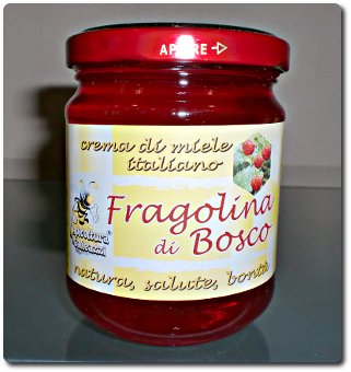 Crema di miele alle fragoline di bosco 250 gr