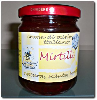 Crema di miele mirtillo 250 gr